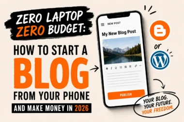 Zero Laptop, Zero Budget: How to Start a Blog From Your Phone and Make Money in 2026